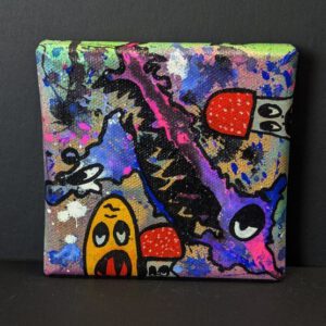 Mini Kraftmonster auf Leinwand