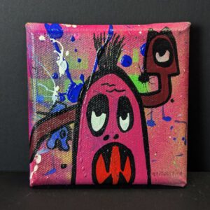 Mini Kraftmonster auf Leinwand