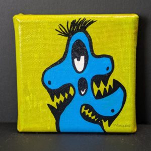 Mini Kraftmonster auf Leinwand