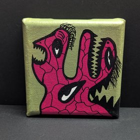 Mini Kraftmonster auf Leinwand